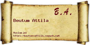 Beutum Attila névjegykártya